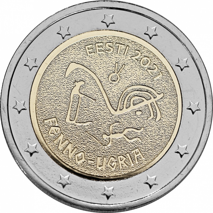 Estonie - Pièce 2 Euro 2021 cupro-nickel et nickel-laiton - Peuples finno-ougriens