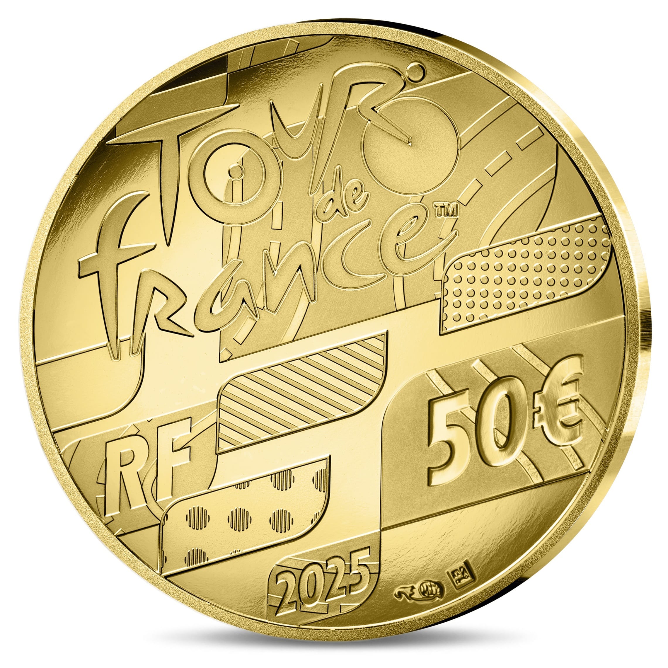 France - Pièce 50 Euro 2025 or BE - Tour de France – Image 2