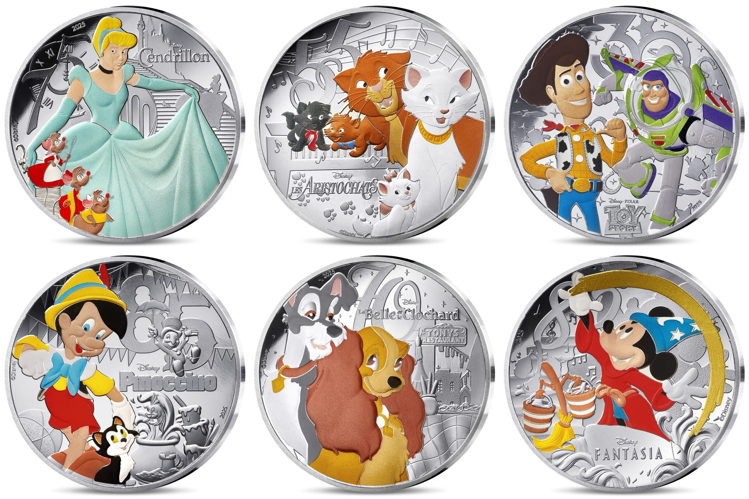 France - Pièces 10 Euro 2025 argent BE - Les classiques Disney (en écrin) – Image 2