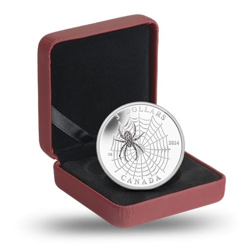 Canada - Pièce 3 Dollars 2014 argent BE - L'araignée et sa toile – Image 3