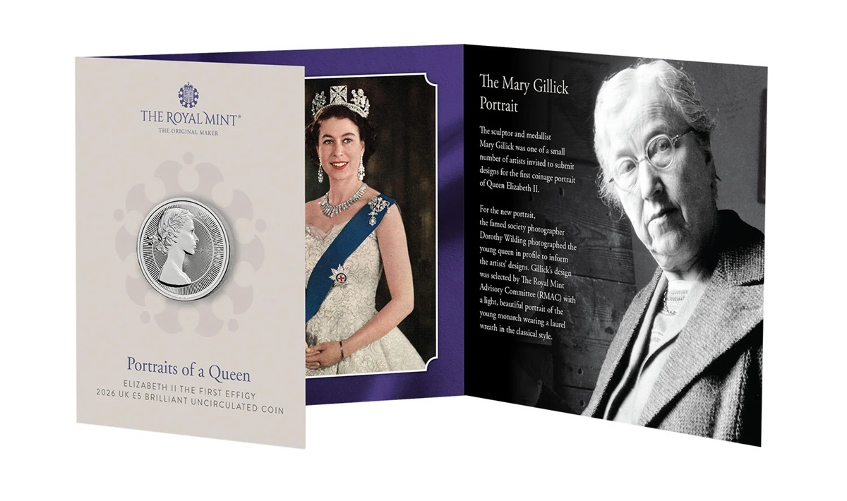 Royaume-Uni - Pièce 5 Pounds 2026 cupro-nickel BU - Portrait par Mary Gillick – Image 4