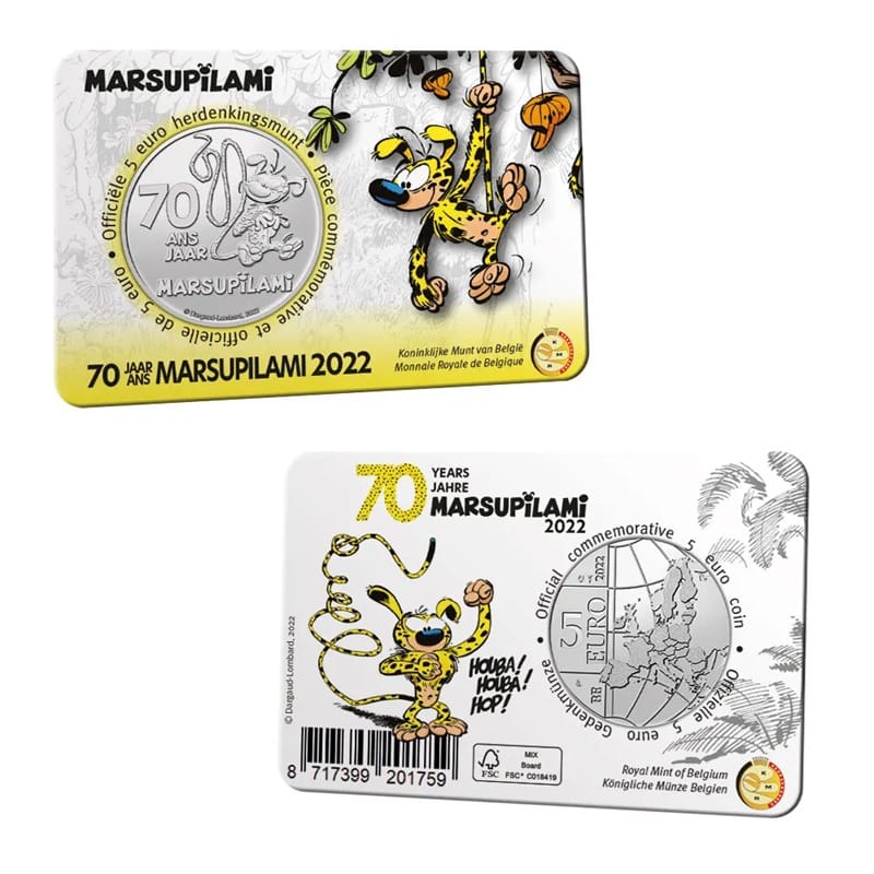 Belgique - Pièce 5 Euro 2022 cupro-nickel BU - Marsupilami – Image 5