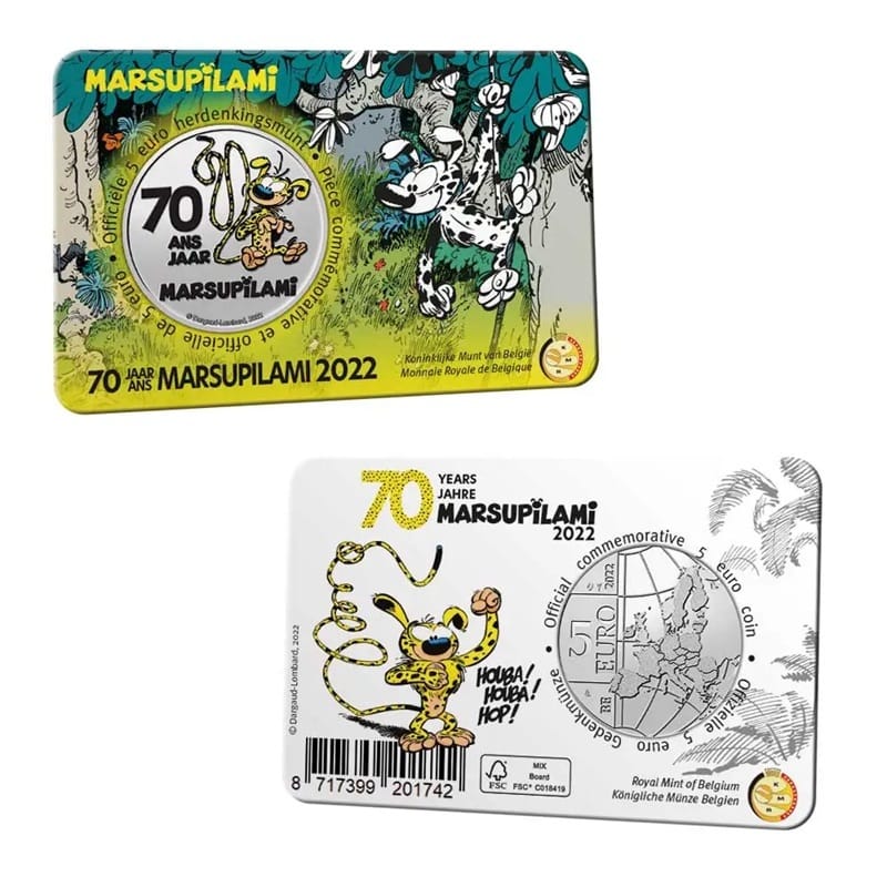 Belgique - Pièce 5 Euro 2022 cupro-nickel BU - Marsupilami – Image 5