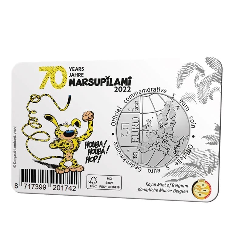 Belgique - Pièce 5 Euro 2022 cupro-nickel BU - Marsupilami – Image 4