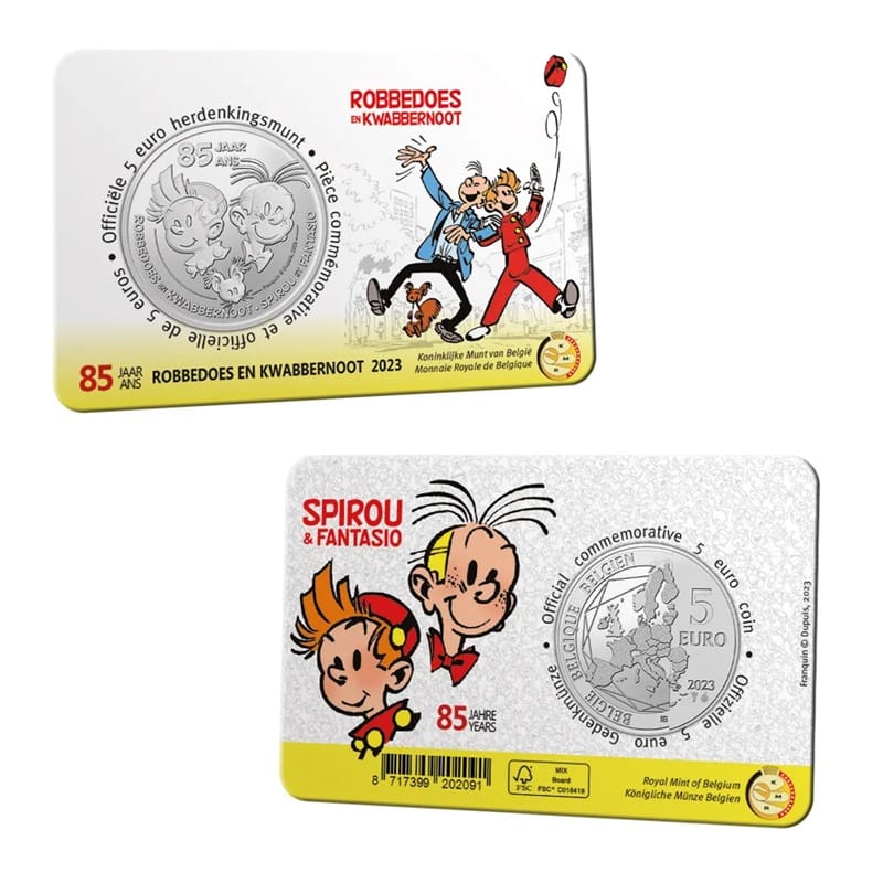 Belgique - Pièce 5 Euro 2023 cupro-nickel BU - Spirou et Fantasio – Image 5