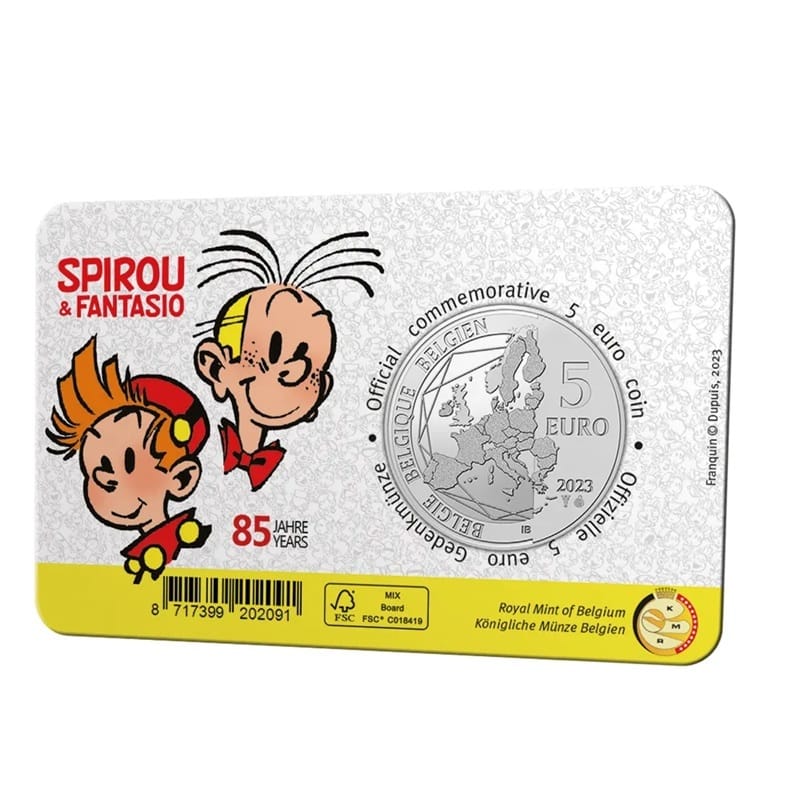 Belgique - Pièce 5 Euro 2023 cupro-nickel BU - Spirou et Fantasio – Image 4