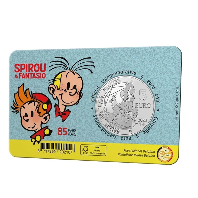 Belgique - Pièce 5 Euro 2023 cupro-nickel BU - Spirou et Fantasio – Image 4