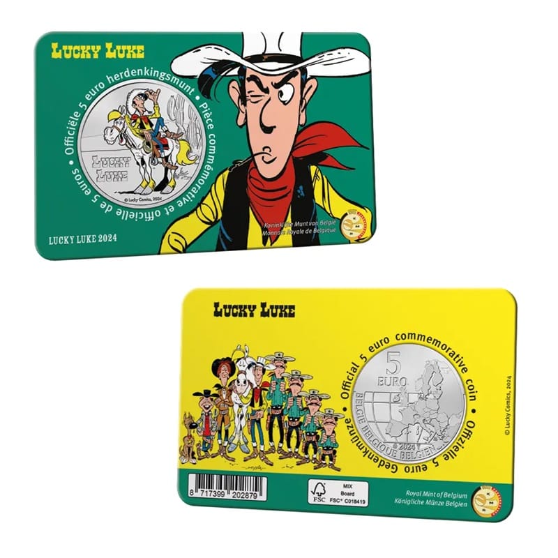 Belgique - Pièce 5 Euro 2024 cupro-nickel BU - Lucky Luke – Image 5