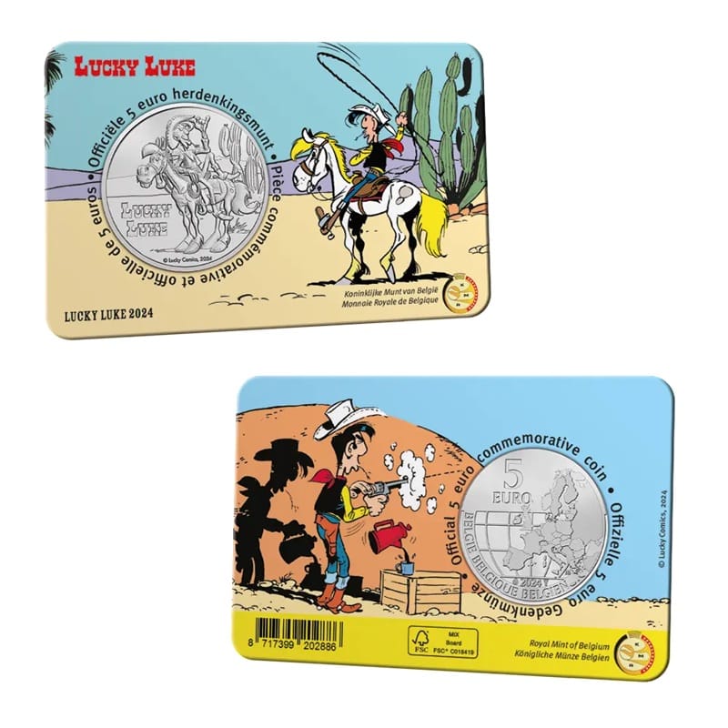 Belgique - Pièce 5 Euro 2024 cupro-nickel BU - Lucky Luke – Image 5
