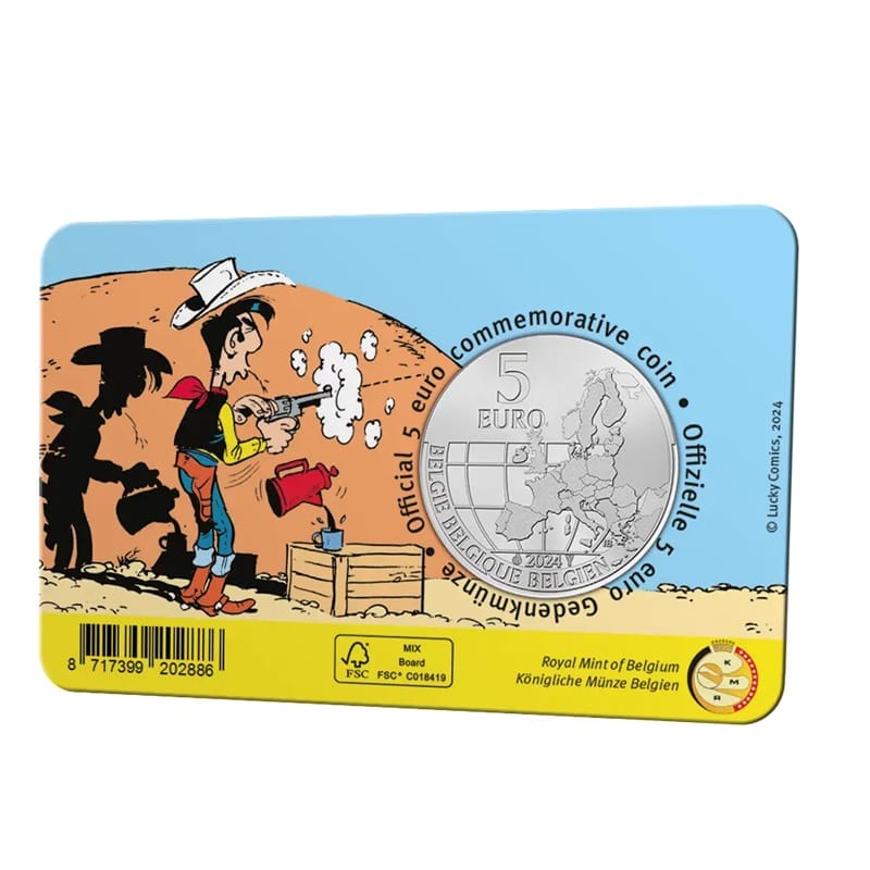 Belgique - Pièce 5 Euro 2024 cupro-nickel BU - Lucky Luke – Image 4