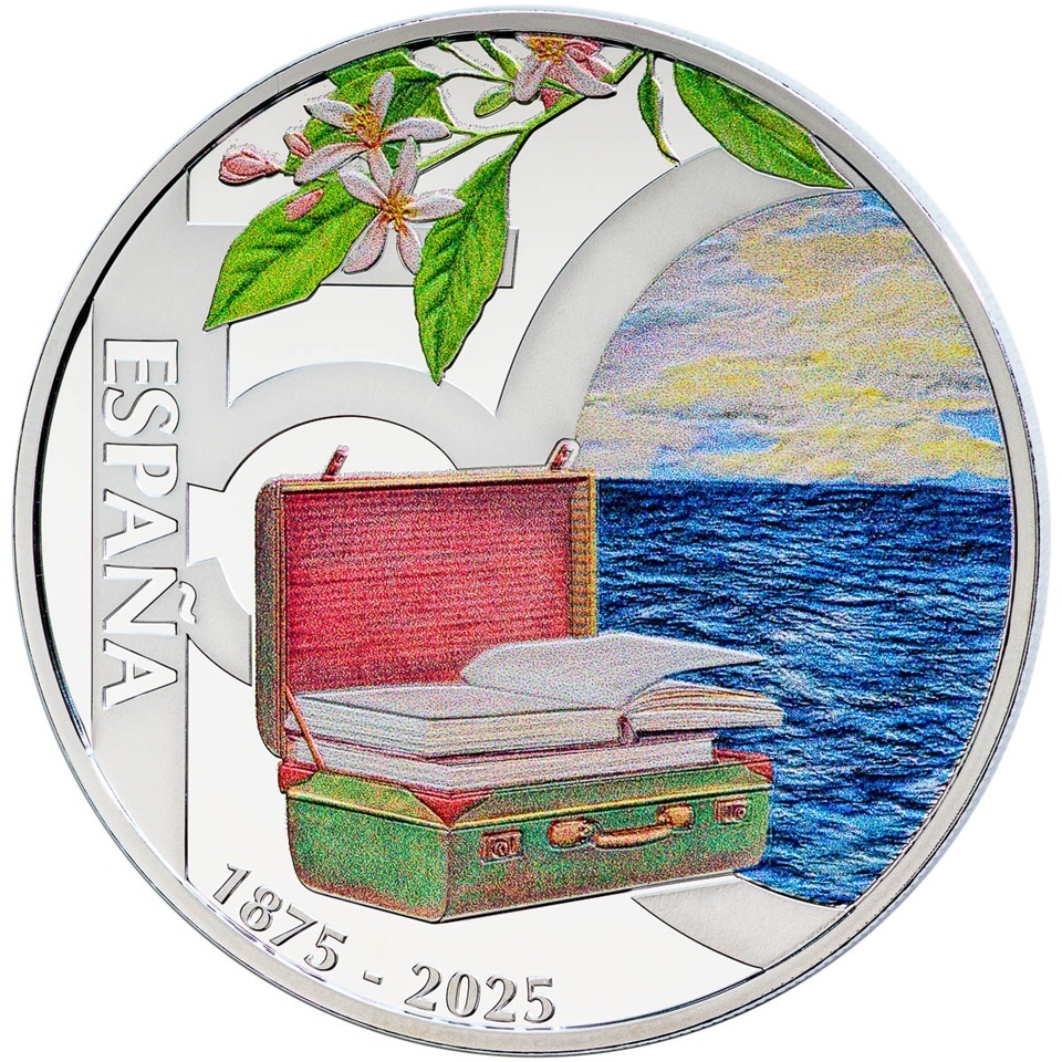 Espagne - Pièce 10 Euro 2025 argent BE - Antonio Machado – Image 2