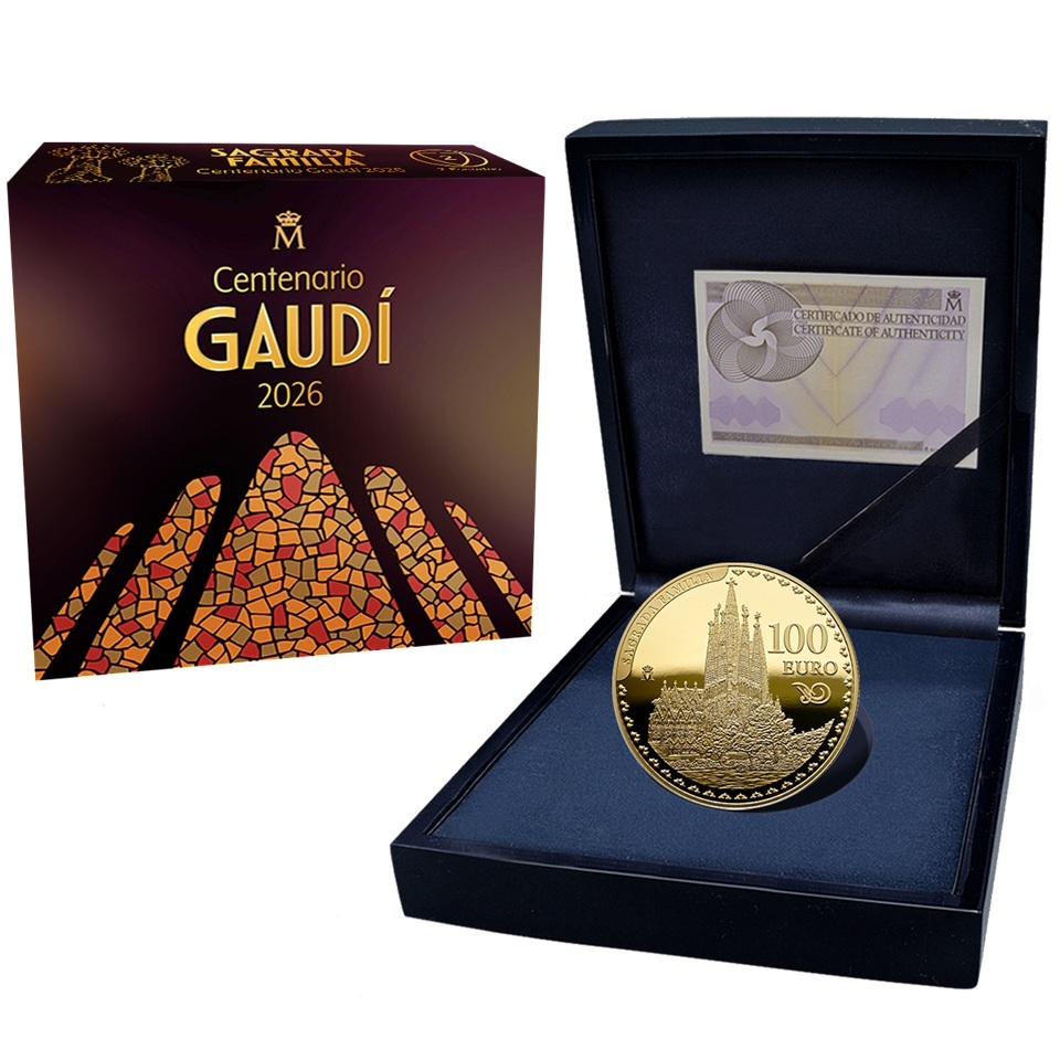 Espagne - Pièce 100 Euro 2026 or BE - Sagrada Família / Antoni Gaudí – Image 3
