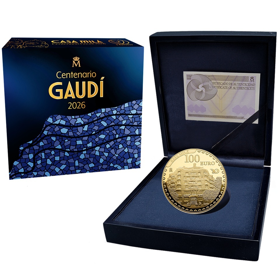 Espagne - Pièce 100 Euro 2026 or BE - Casa Milà / Antoni Gaudí – Image 3
