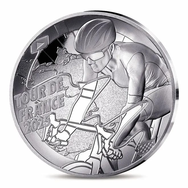 France - Pièce 10 Euro 2025 argent BE - Tour de France
