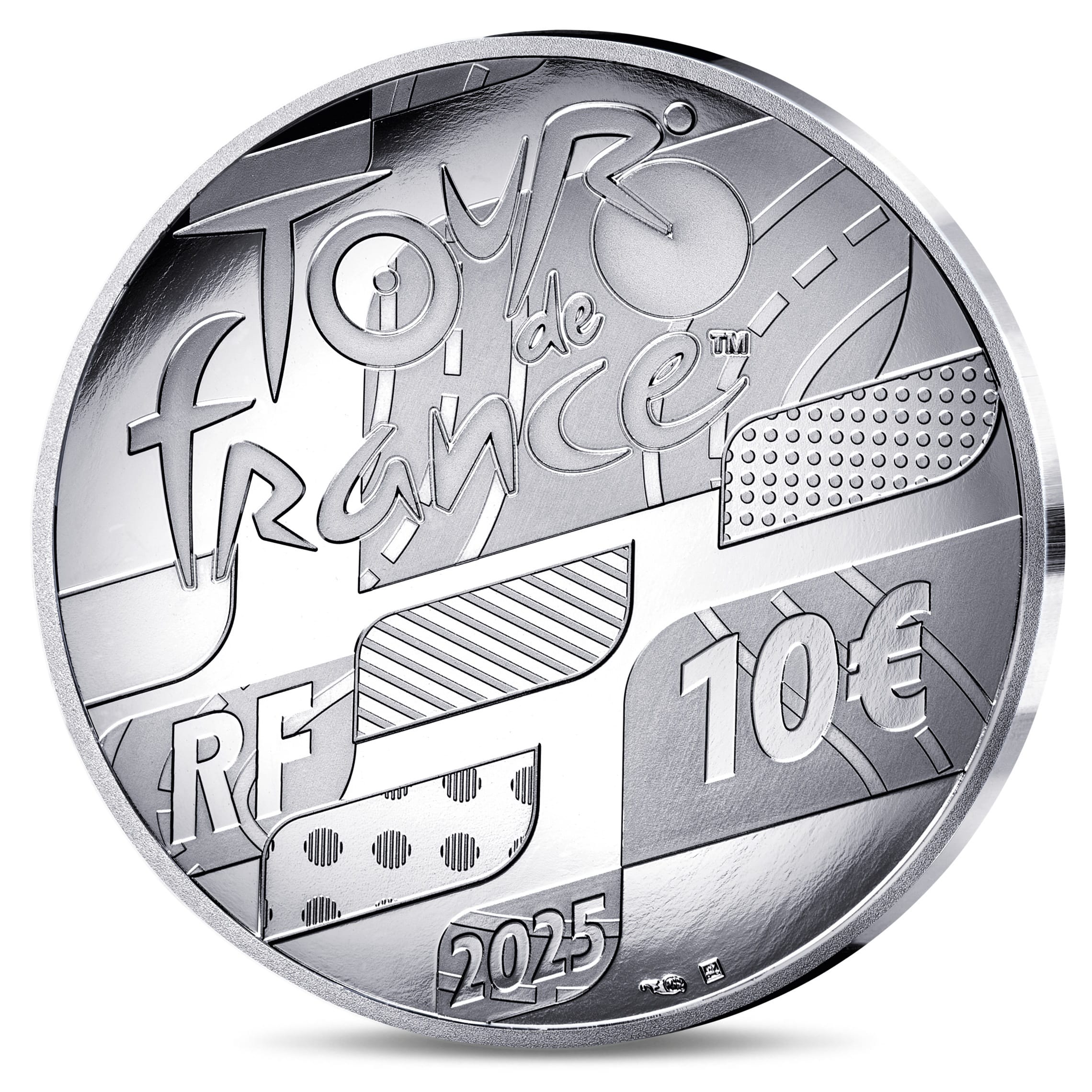France - Pièce 10 Euro 2025 argent BE - Tour de France – Image 2