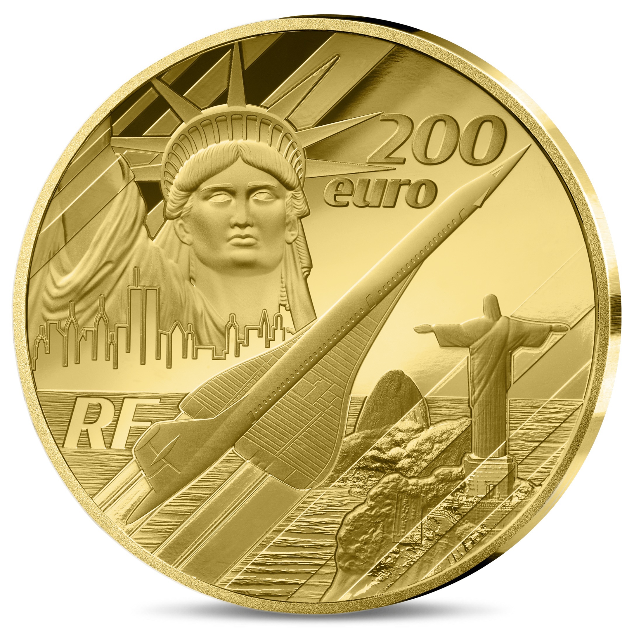 France - Pièce 200 Euro 2026 or BE - Concorde – Image 2