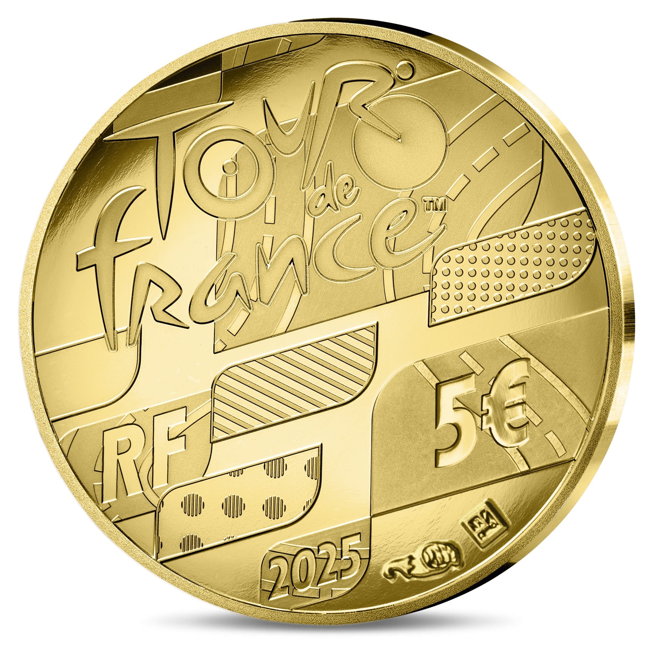 France - Pièce 5 Euro 2025 or BE - Tour de France – Image 2