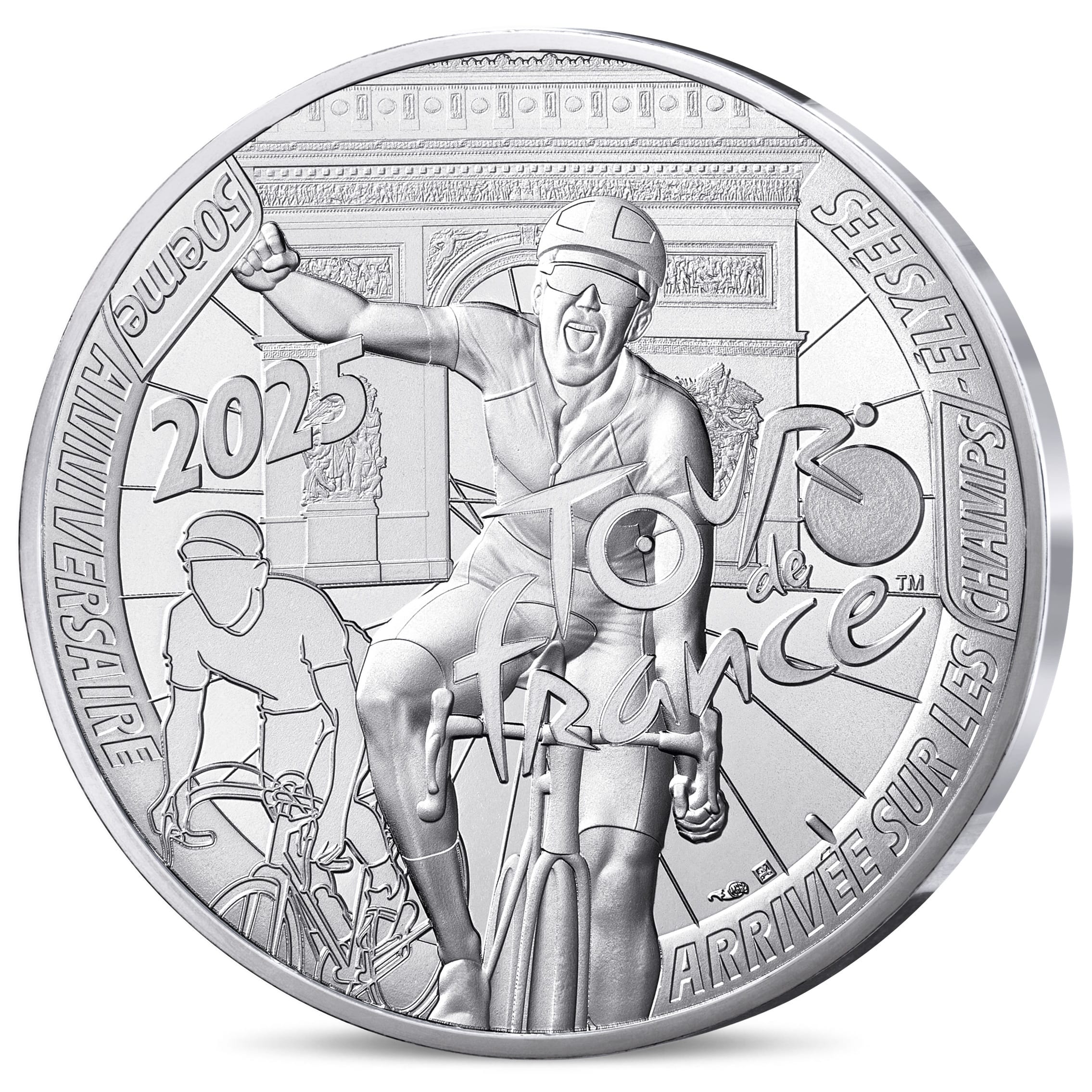 France - Pièce 50 Euro 2025 argent - Tour de France