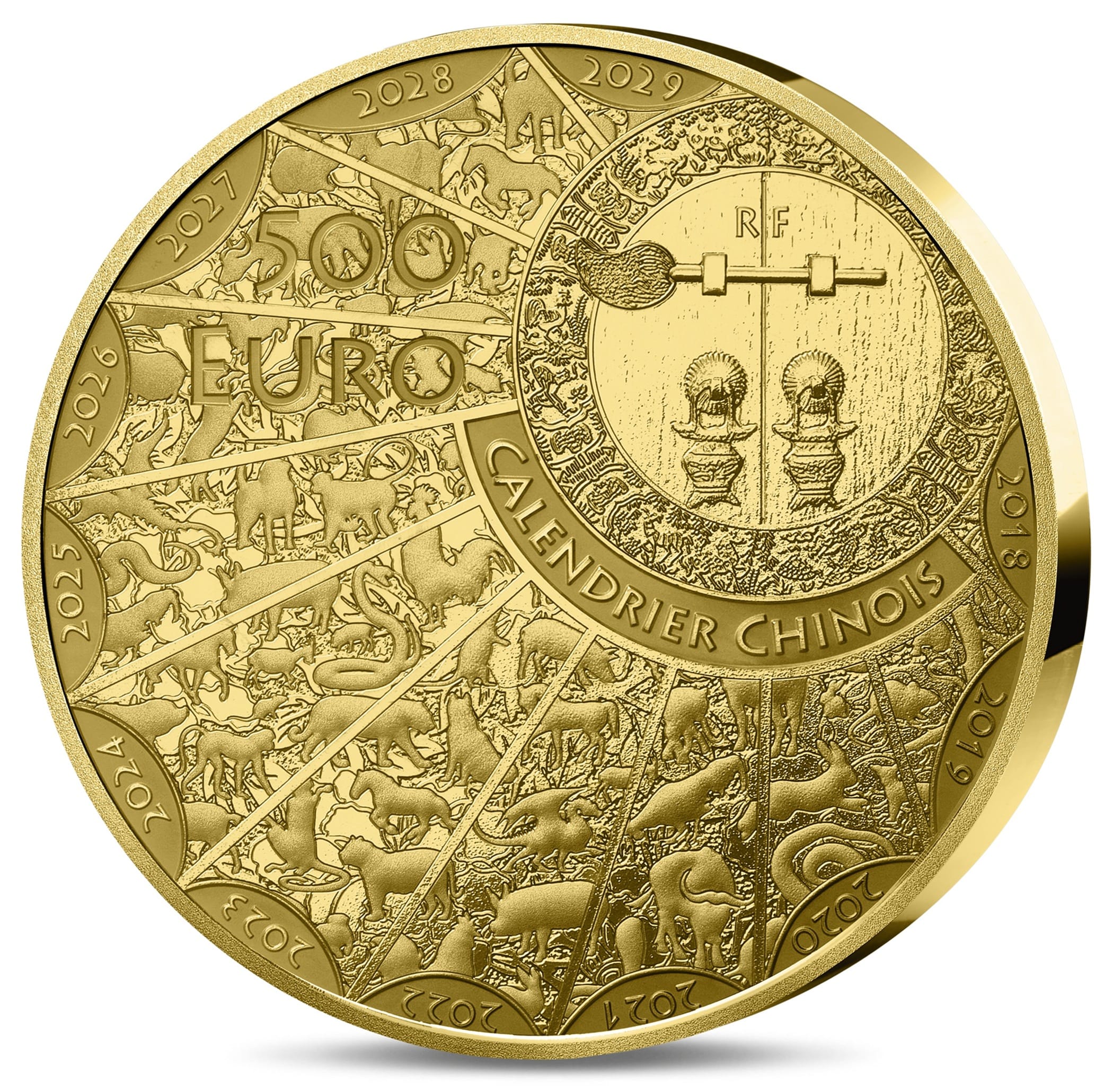France - Pièce 500 Euro 2026 or BE - Année lunaire du Cheval – Image 2