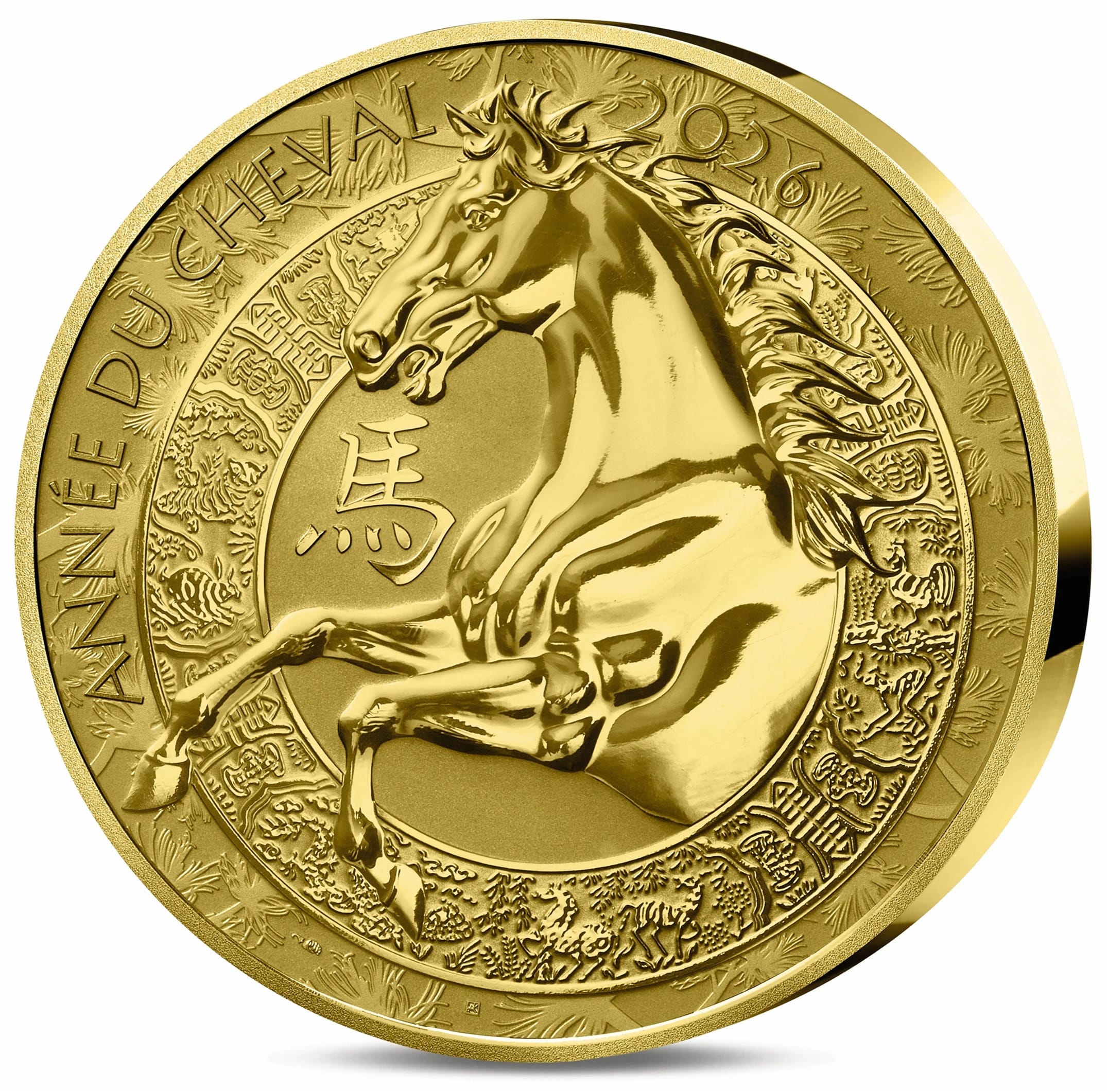 France - Pièce 500 Euro 2026 or BE inversé - Année lunaire du Cheval