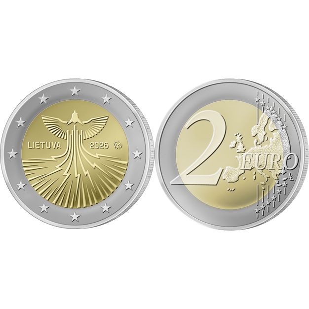 Lituanie - Pièce 2 Euro 2026 cupro-nickel et nickel-laiton - Indépendance en énergie