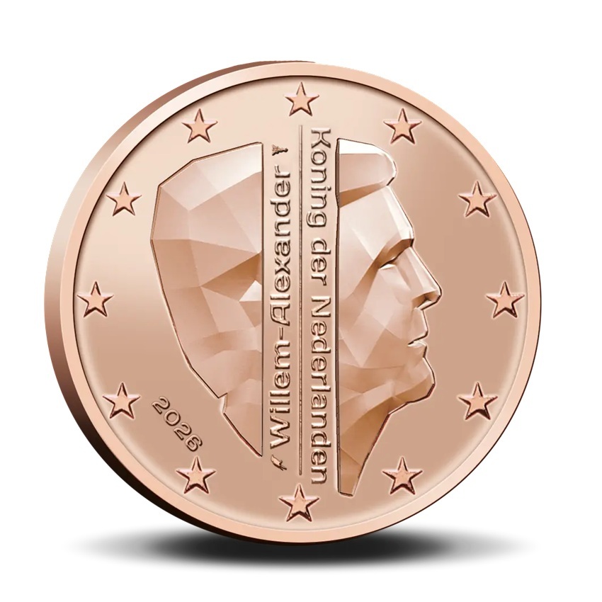 Pays-Bas - Pièce 1 Euro Cent 2026 acier plaqué cuivre BU - Willem-Alexander (bonnes résolutions) – Image 3