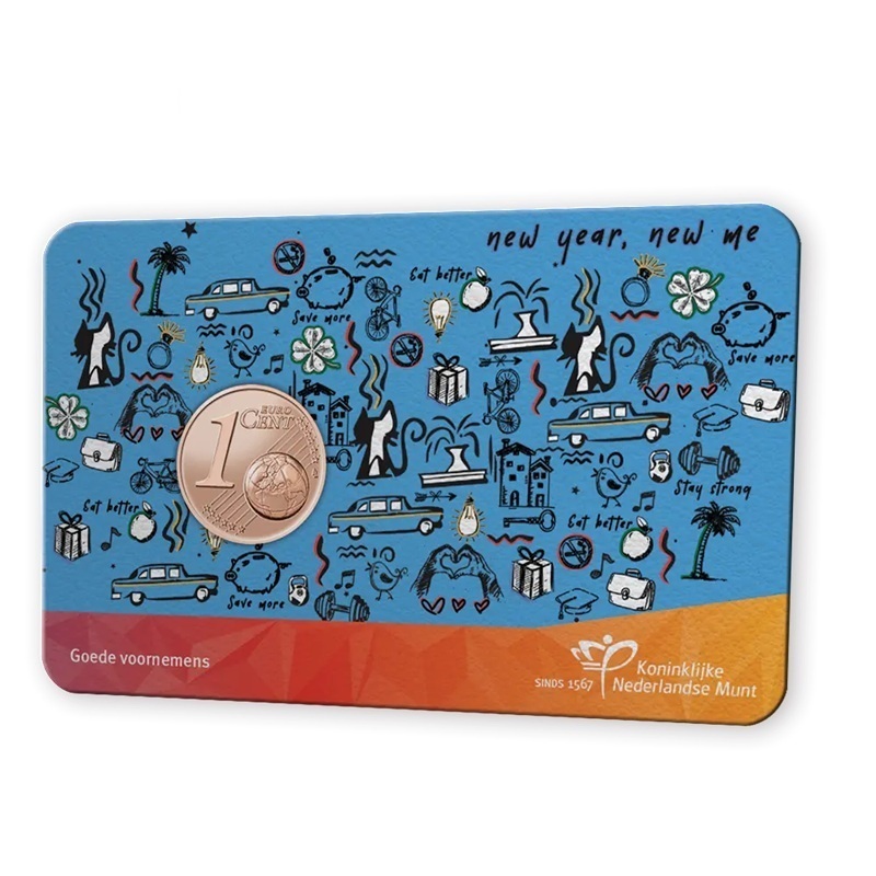 Pays-Bas - Pièce 1 Euro Cent 2026 acier plaqué cuivre BU - Willem-Alexander (bonnes résolutions)