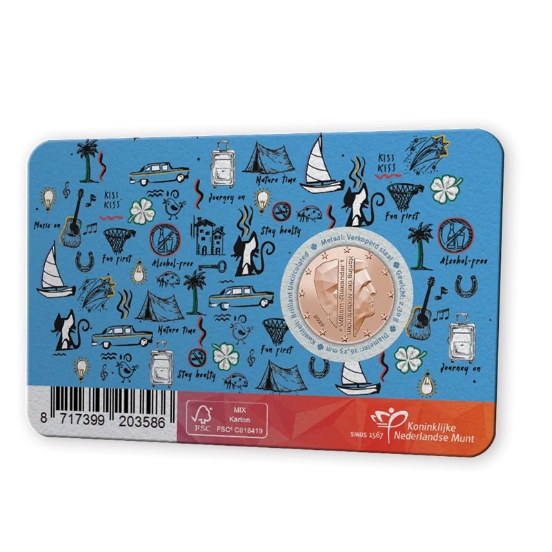 Pays-Bas - Pièce 1 Euro Cent 2026 acier plaqué cuivre BU - Willem-Alexander (bonnes résolutions) – Image 2