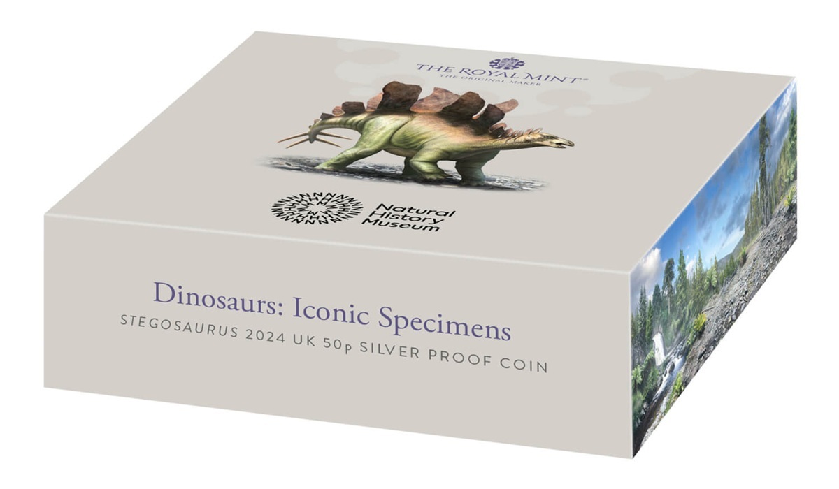 Royaume-Uni - Pièce 50 Pence 2024 argent BE - Stégosaure – Image 5