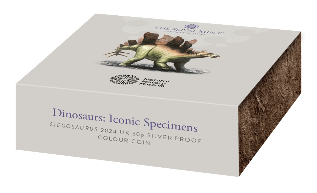 Royaume-Uni - Pièce 50 Pence 2024 argent BE - Stégosaure – Image 5