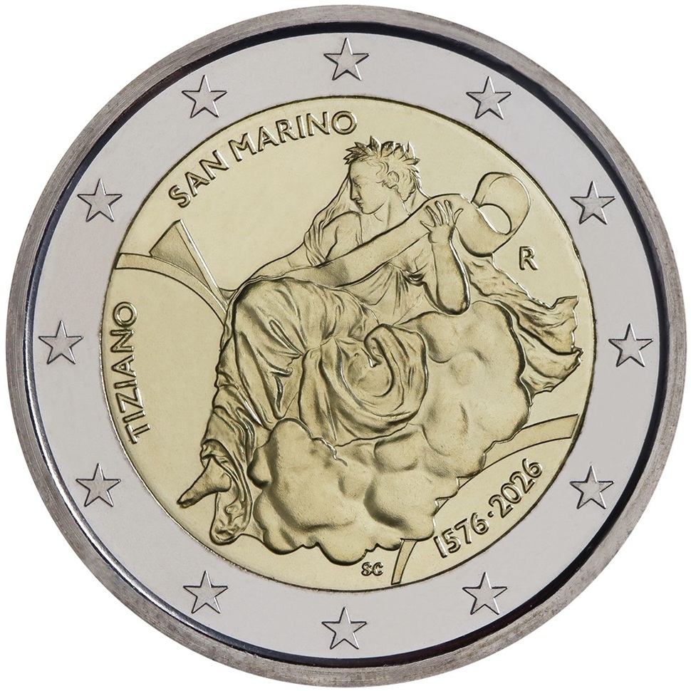 Saint-Marin - Pièce 2 Euro 2026 cupro-nickel et nickel-laiton BU - Titien