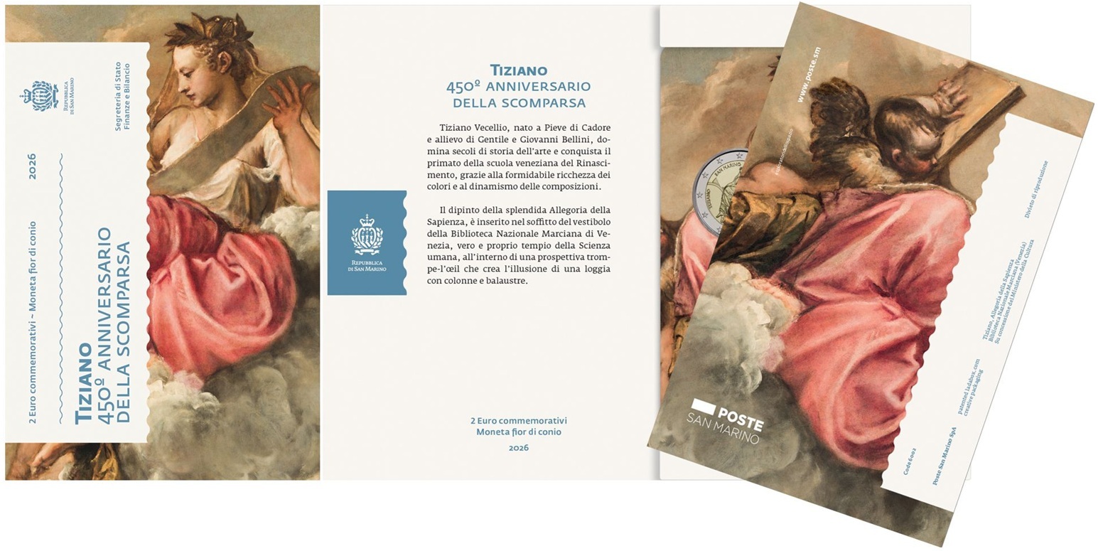 Saint-Marin - Pièce 2 Euro 2026 cupro-nickel et nickel-laiton BU - Titien – Image 2