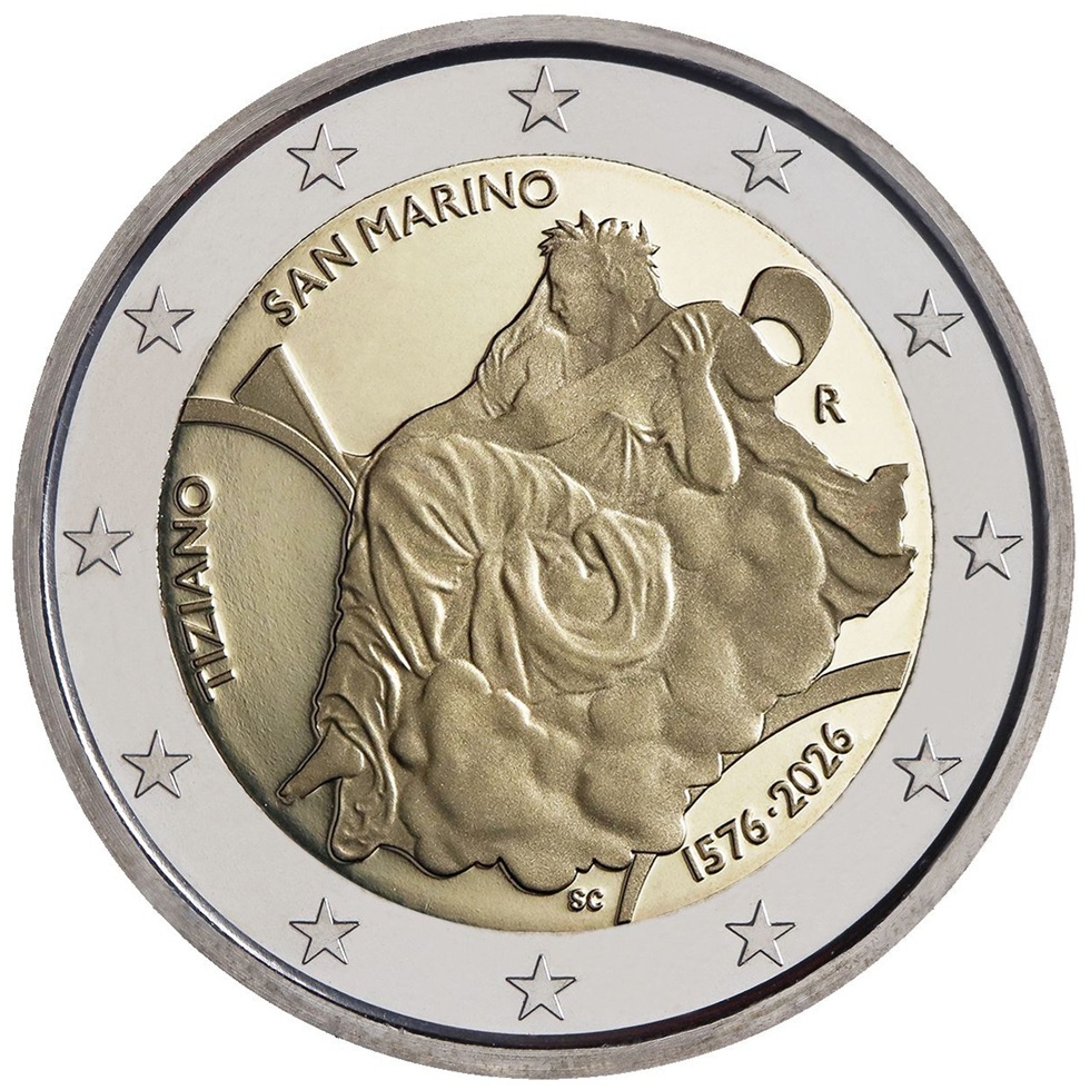 Saint-Marin - Pièce 2 Euro 2026 cupro-nickel et nickel-laiton BE - Titien