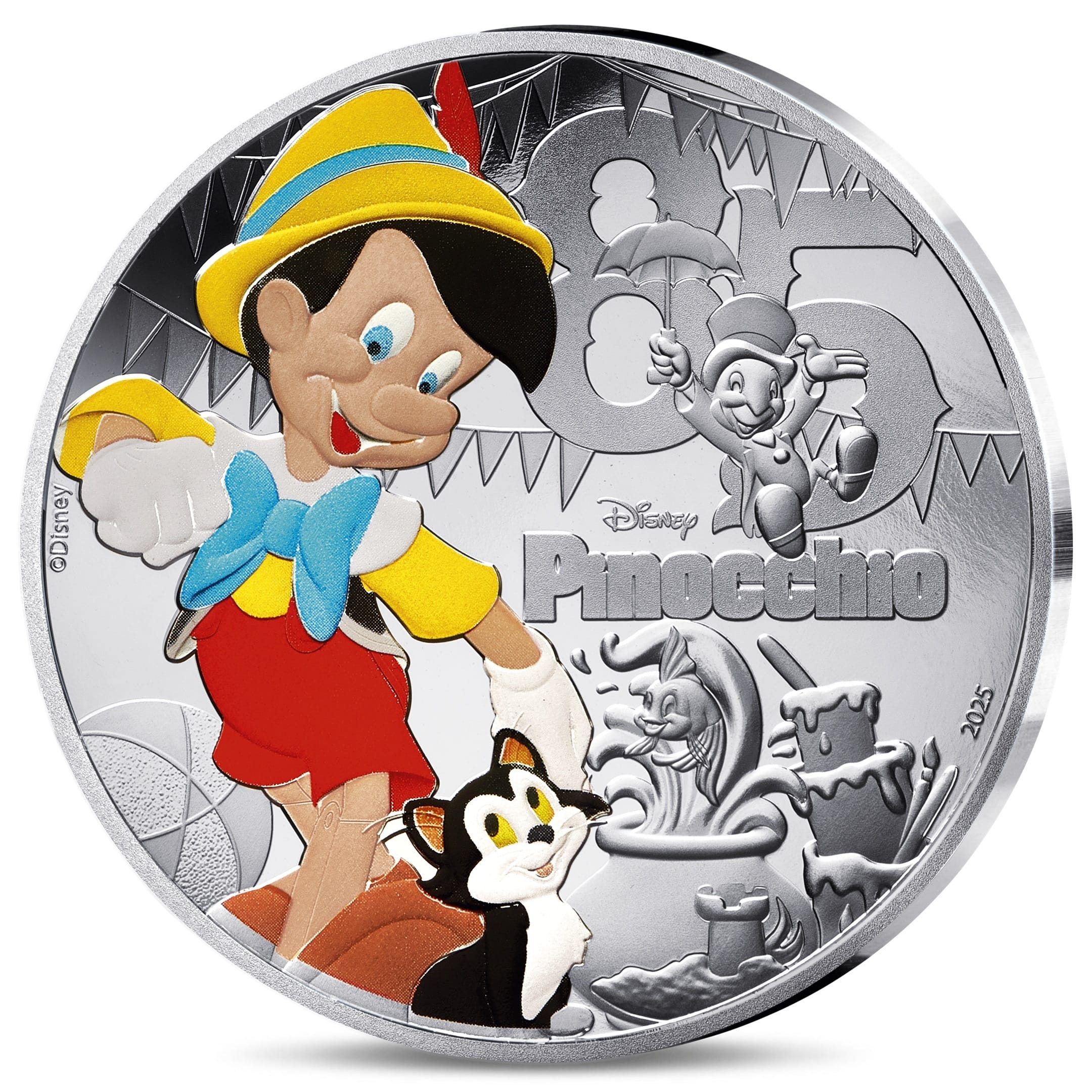 France - Pièce 10 Euro 2025 argent BE - Pinocchio / Disney