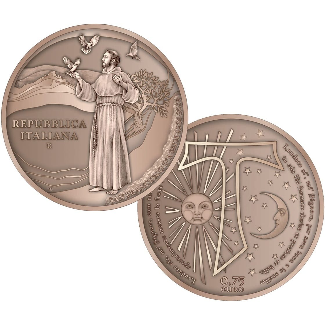 Italie, Saint-Marin et Vatican - Coffret Euro 2026 R cuivre - Cantique des créatures – Image 4