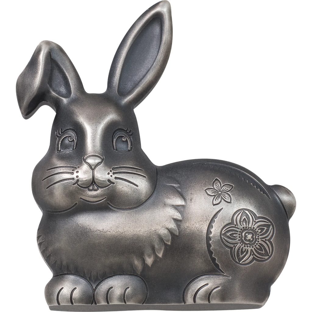 Mongolie - Pièce 1000 Tögrög 2023 1 once argent Antique - Année lunaire du Lapin