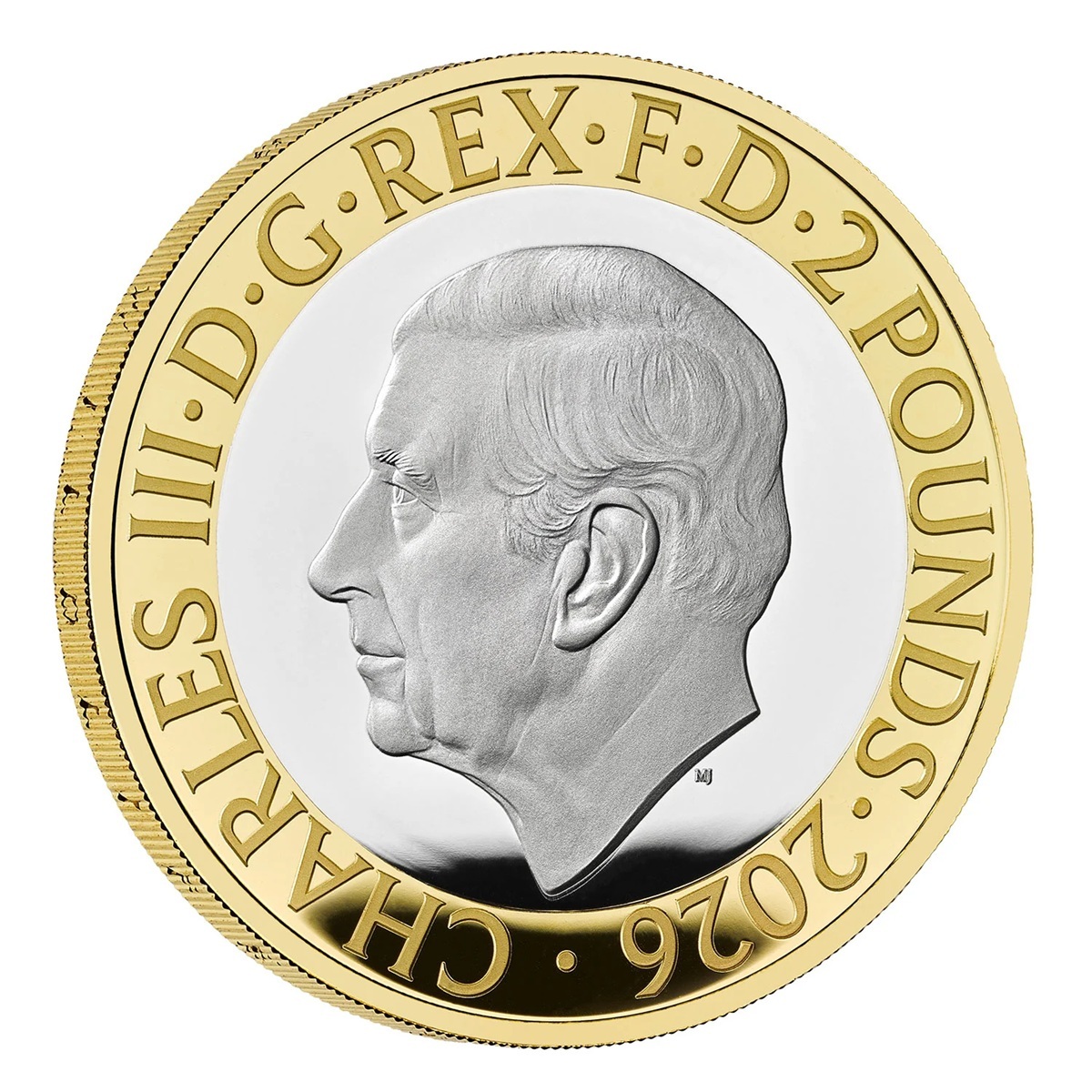 Royaume-Uni - Pièce 2 Pounds 2026 argent plaqué or et argent BE - Société zoologique de Londres – Image 2