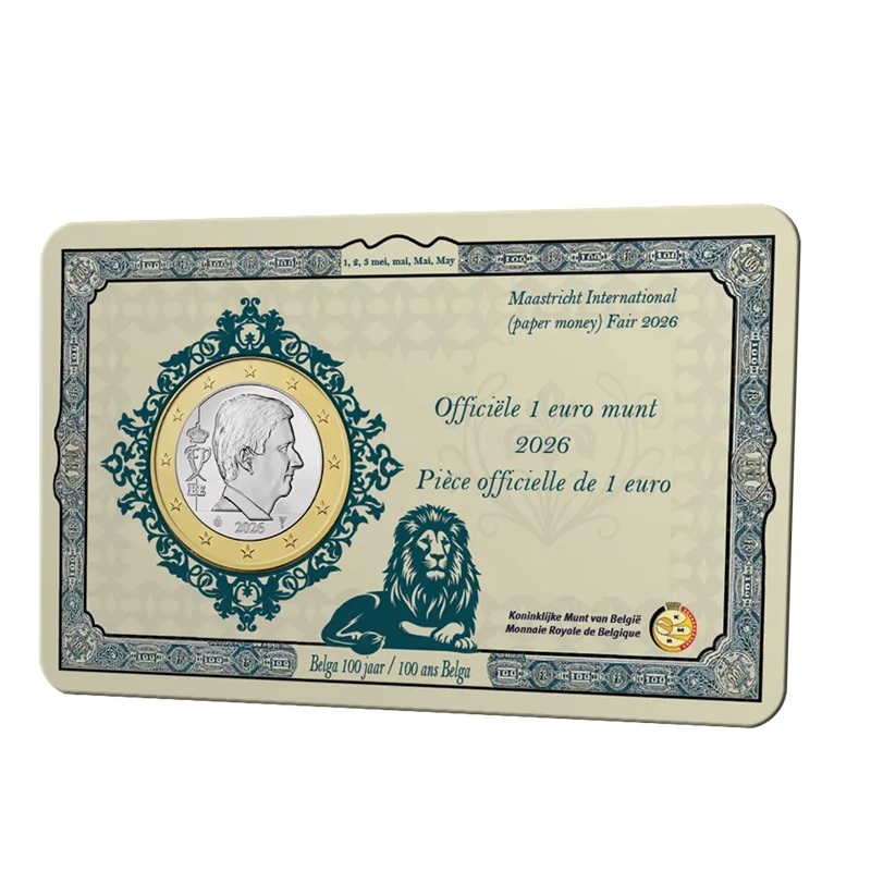 Belgique - Pièce 1 Euro 2026 nickel-laiton et cupro-nickel BU - Philippe (Belga)