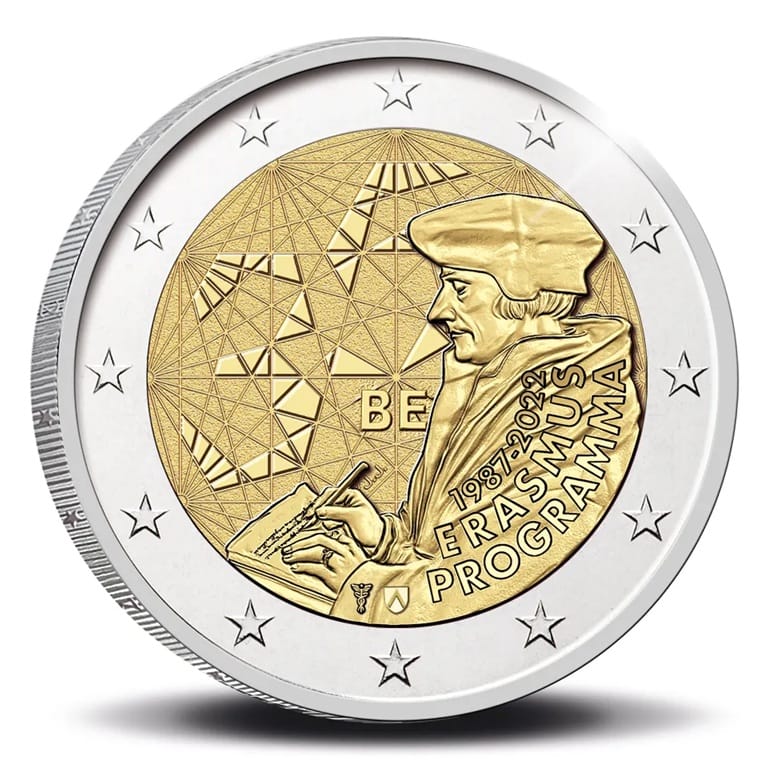 Belgique - Pièce 2 Euro 2022 cupro-nickel et nickel-laiton BU - Programme Erasmus – Image 3