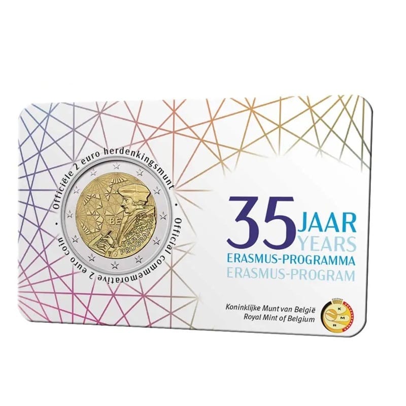 Belgique - Pièce 2 Euro 2022 cupro-nickel et nickel-laiton BU - Programme Erasmus
