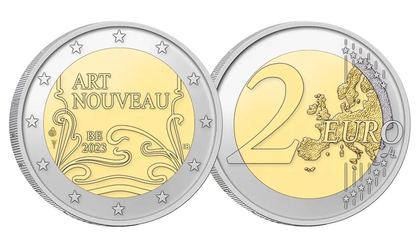 Belgique - Pièce 2 Euro 2023 cupro-nickel et nickel-laiton BU - Art nouveau – Image 6