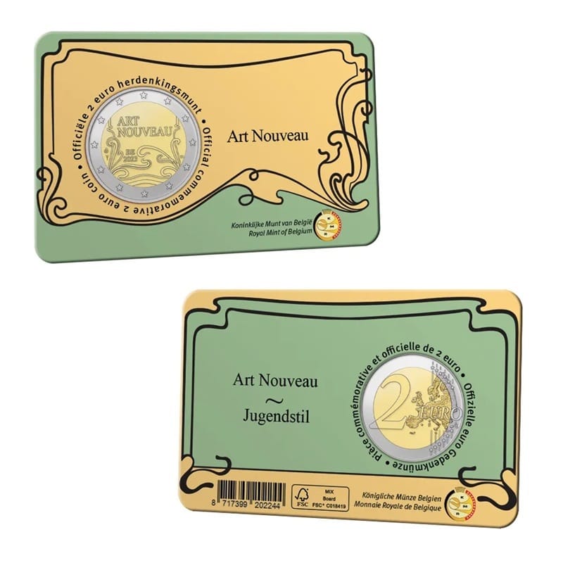 Belgique - Pièce 2 Euro 2023 cupro-nickel et nickel-laiton BU - Art nouveau – Image 5