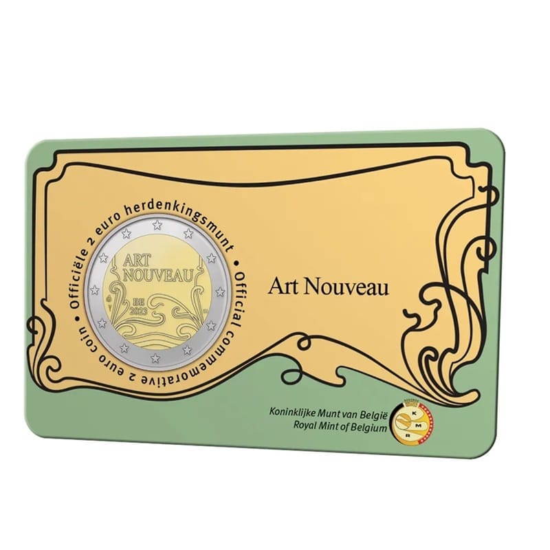 Belgique - Pièce 2 Euro 2023 cupro-nickel et nickel-laiton BU - Art nouveau