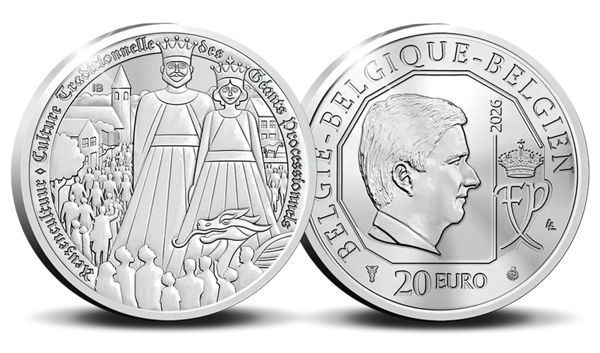 Belgique - Pièce 20 Euro 2026 argent BE - Culture traditionnelle des géants – Image 4