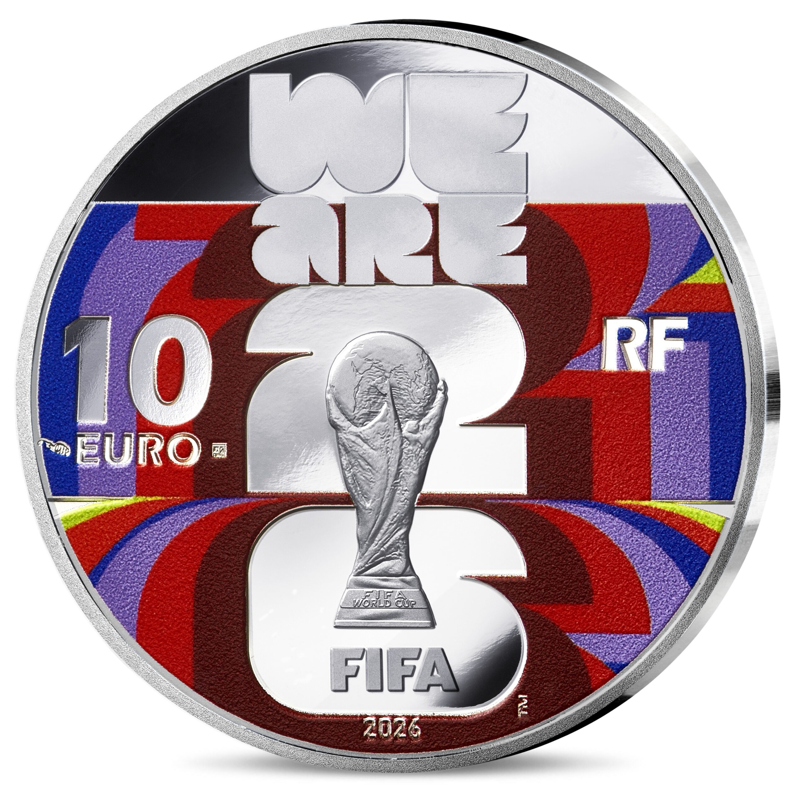 France - Pièce 10 Euro 2026 argent BE - Coupe du monde de football
