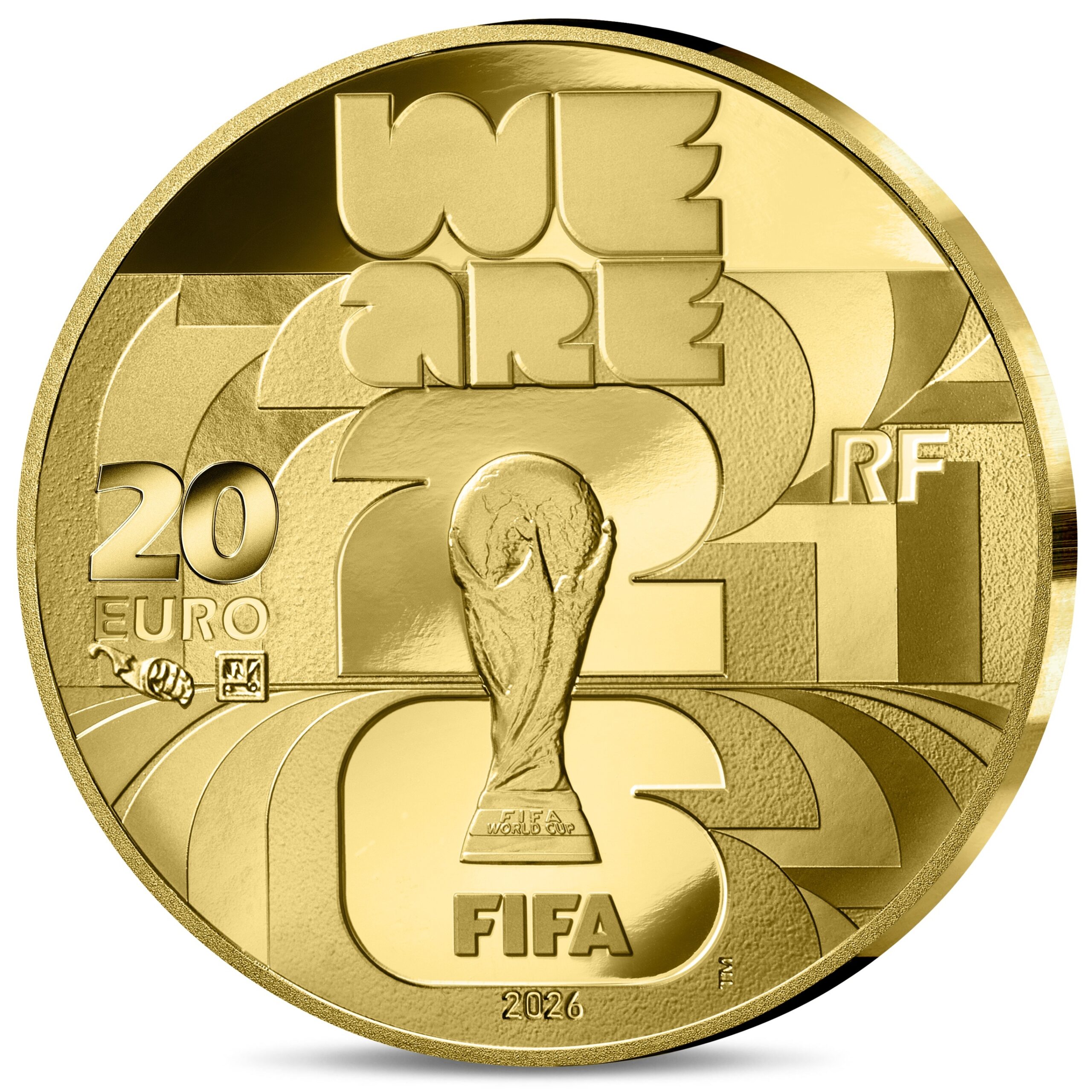 France - Pièce 20 Euro 2026 or BE - Coupe du monde de football