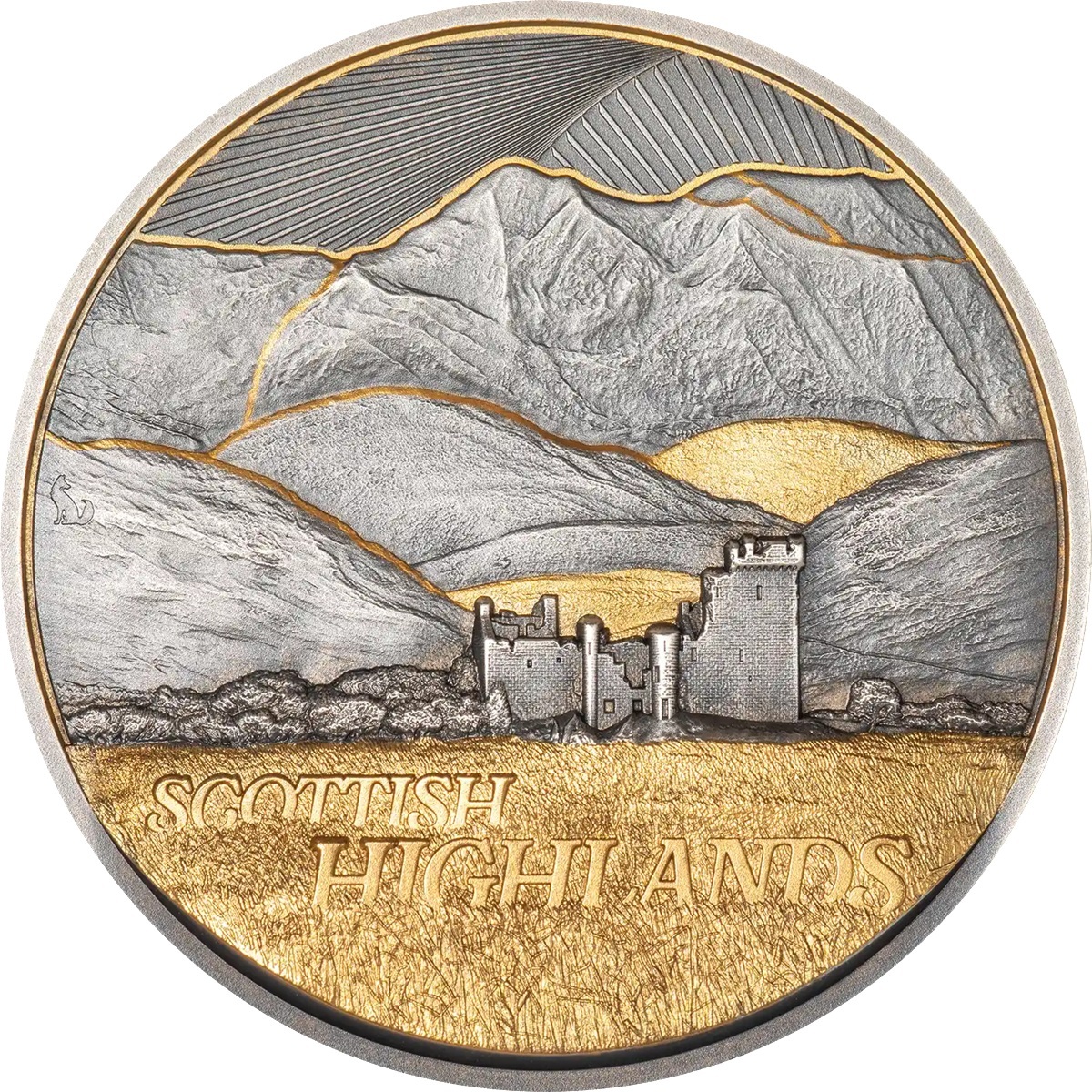 Iles Cook - Pièce 10 Dollars 2026 argent Antique - Hautes terres écossaises