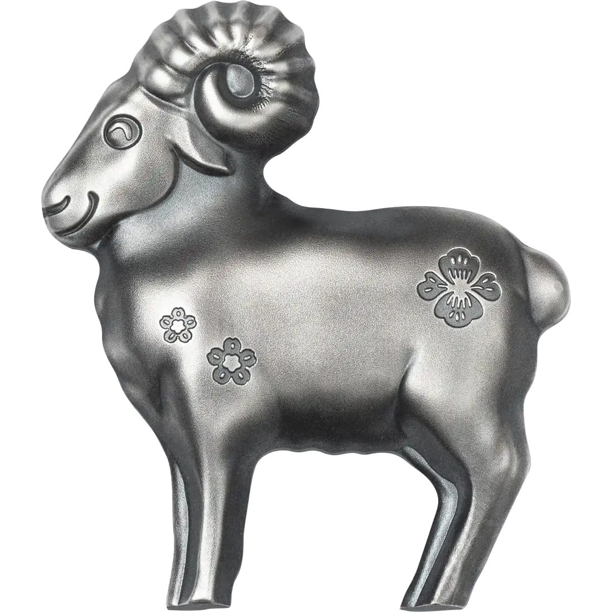 Mongolie - Pièce 1000 Tögrög 2027 1 once argent Antique - Année lunaire du Mouton