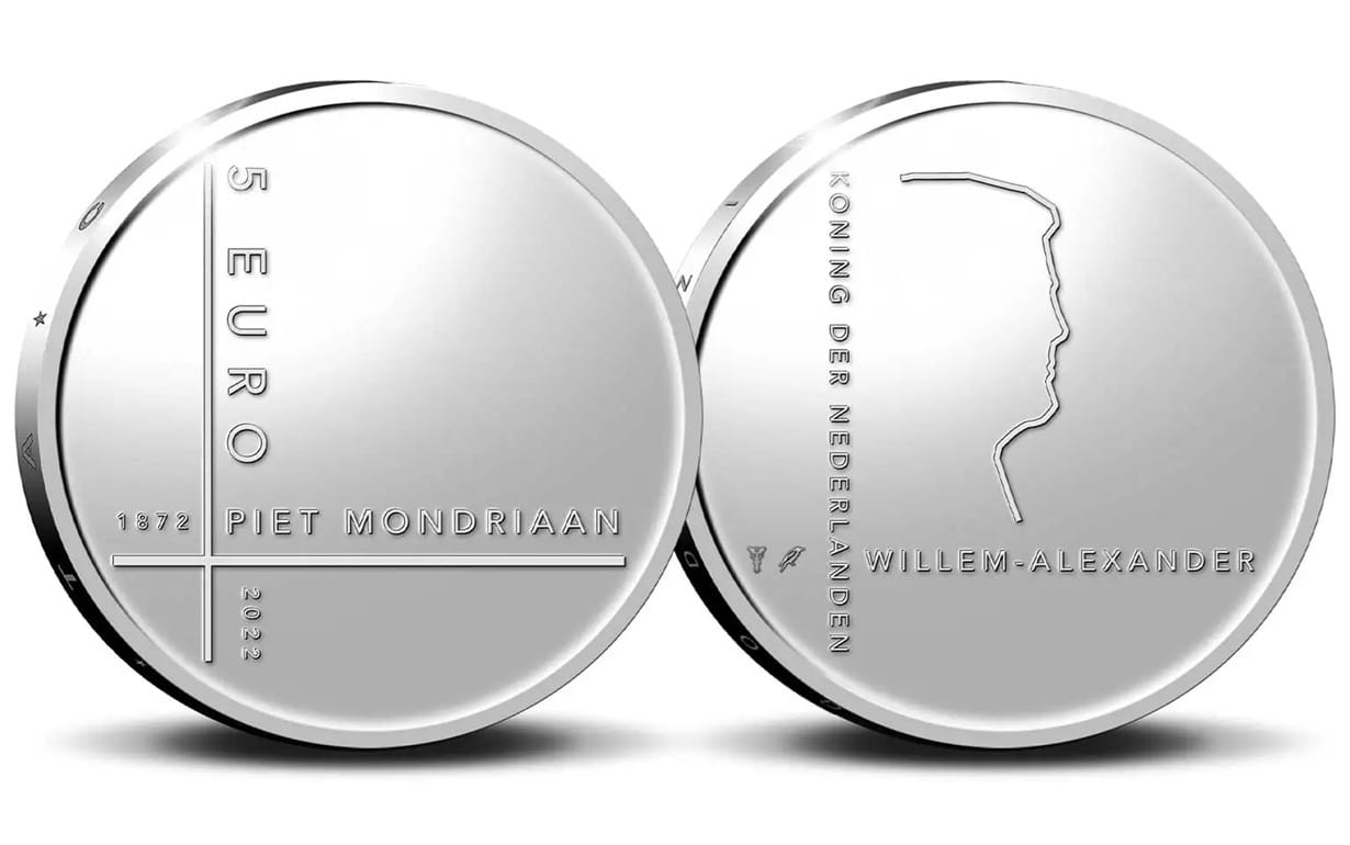 Pays-Bas - Pièce 5 Euro 2022 argent BE - Piet Mondriaan – Image 4