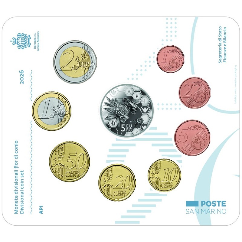 Saint-Marin - Coffret Euro 2026 R BU - Abeilles – Image 3